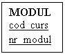Text Box: MODUL
cod_curs
nr_modul
